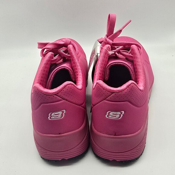 Skechers Deloney Comp Toe Memory Foam Work Sneakers Hot Pink 8 - Picture 4 of 9